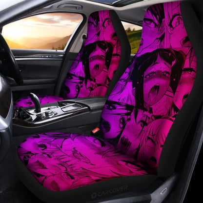Sexy Juri Face Ahegao Car Seat Covers Custom Car Interior Accessories