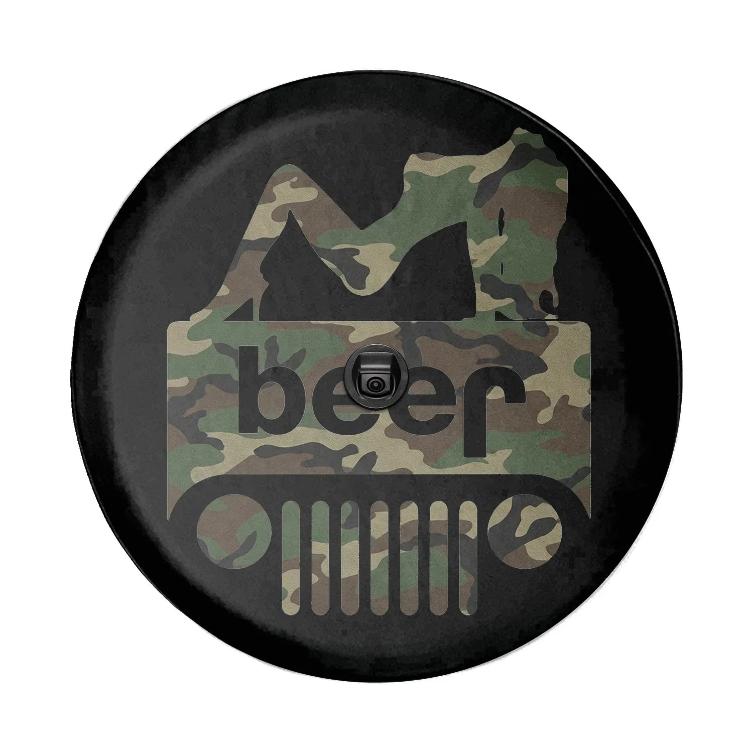 Sexy Girl Jeep Beer Spare Tire Cover - Hunting Style - PersonalizedFury