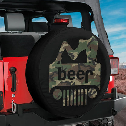 Sexy Girl Jeep Beer Spare Tire Cover - Hunting Style - PersonalizedFury