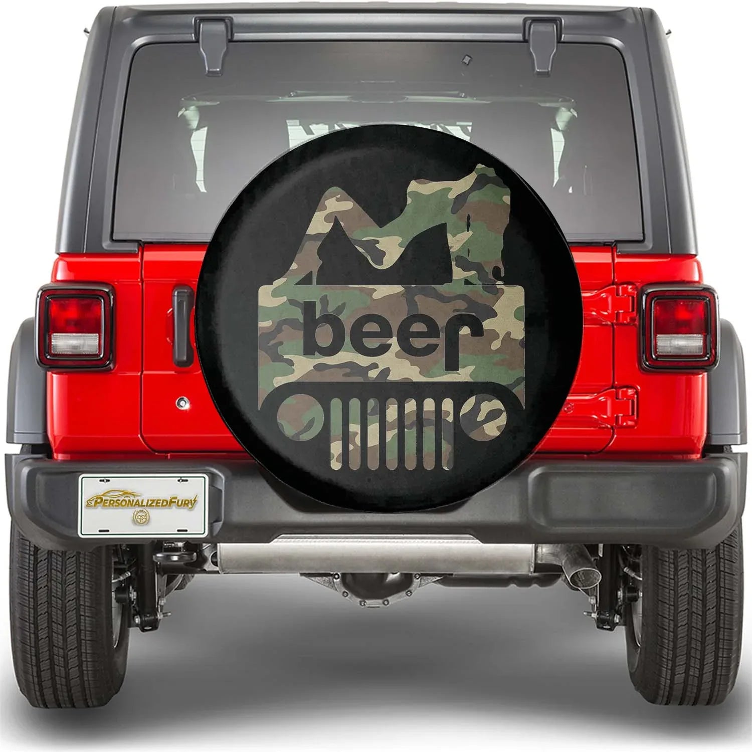 Sexy Girl Jeep Beer Spare Tire Cover - Hunting Style - PersonalizedFury
