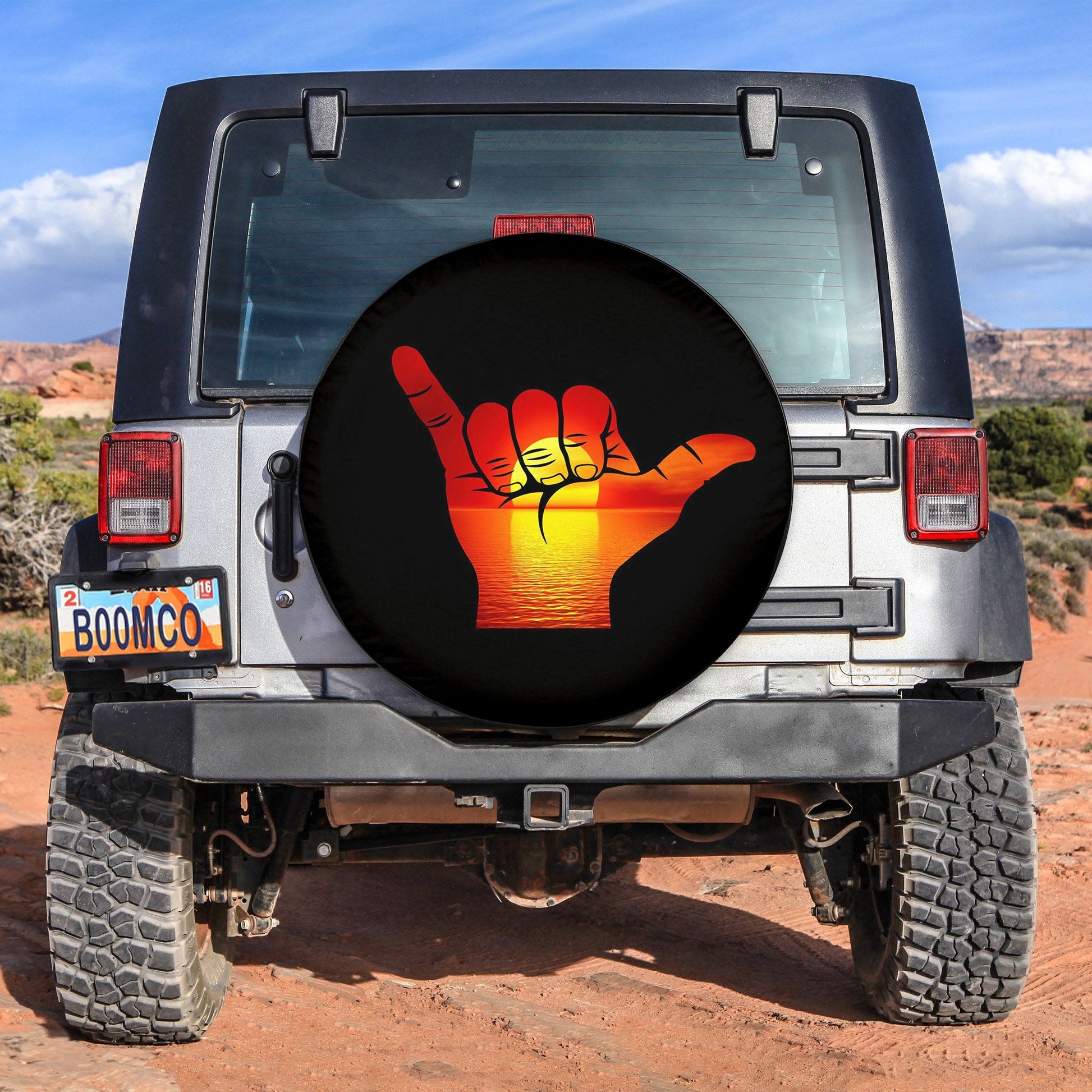 Shaka Beach Sunset Spare Tire Cover