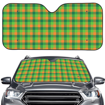Shamrock Plaid St. Patrick's Day Print Car Windshield Sun Shade