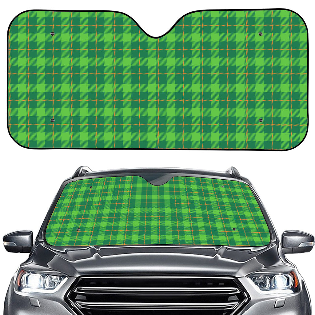 Shamrock Tartan St. Patrick's Day Print Car Windshield Sun Shade