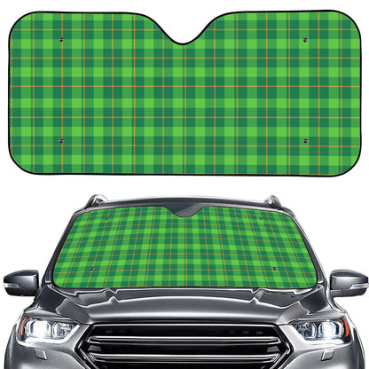 Shamrock Tartan St. Patrick's Day Print Car Windshield Sun Shade