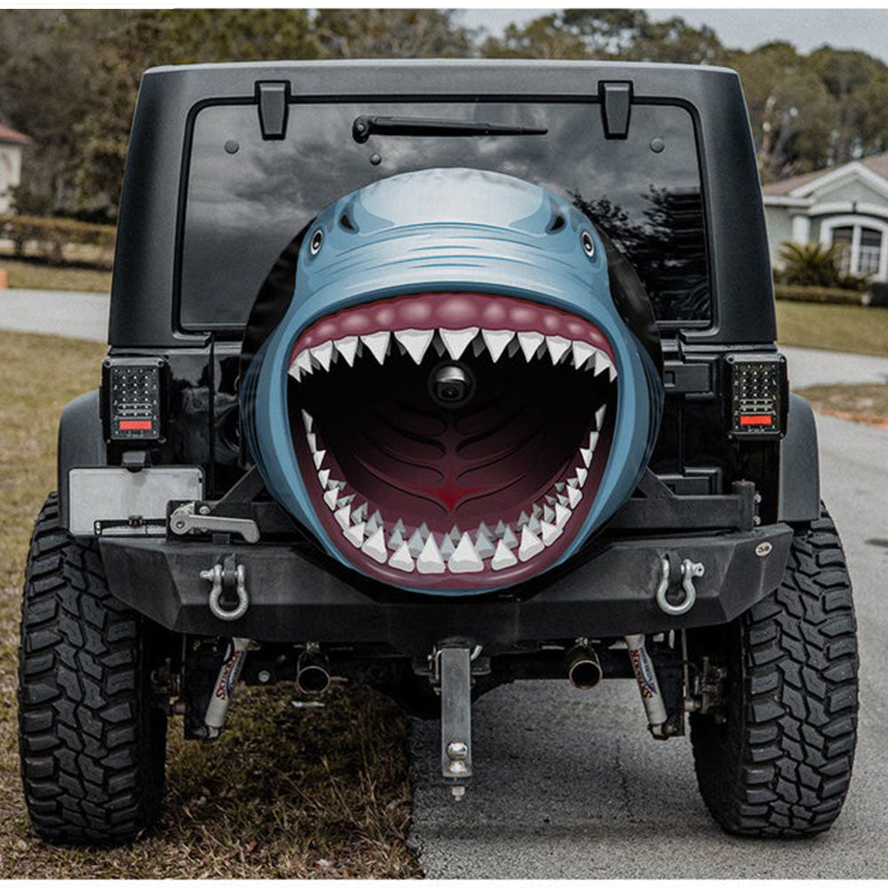Shark Jeep Car Spare Tire Cover