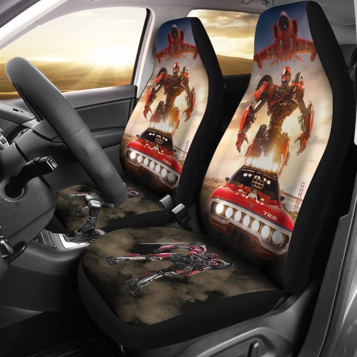 Shatter Transformers Bumblebee Car Seat Covers Lt03 Universal Fit 225721