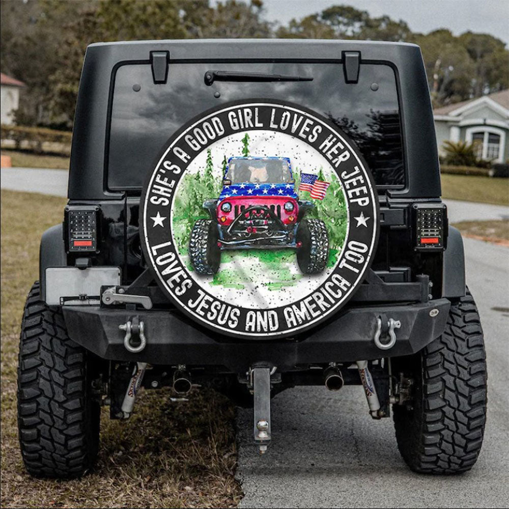 She Love Her Love Jesus Jeep Car Spare Tire Cover