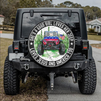 She Love Her Love Jesus Jeep Car Spare Tire Cover