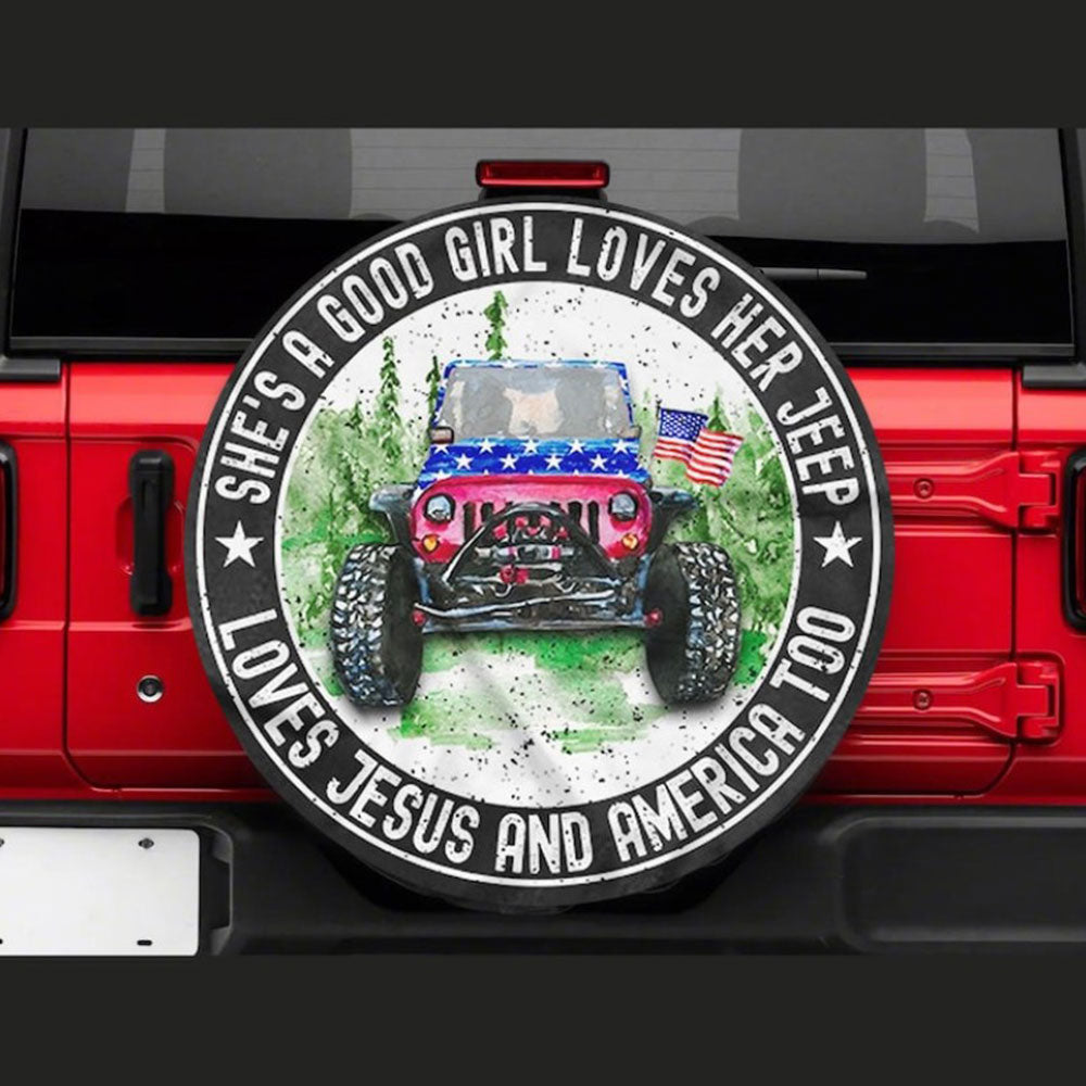 She Love Her Love Jesus Jeep Car Spare Tire Cover
