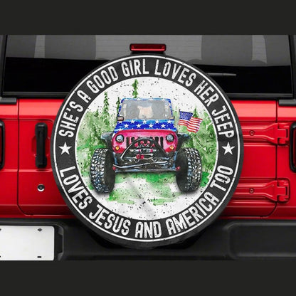 She Love Her Love Jesus Jeep Car Spare Tire Cover
