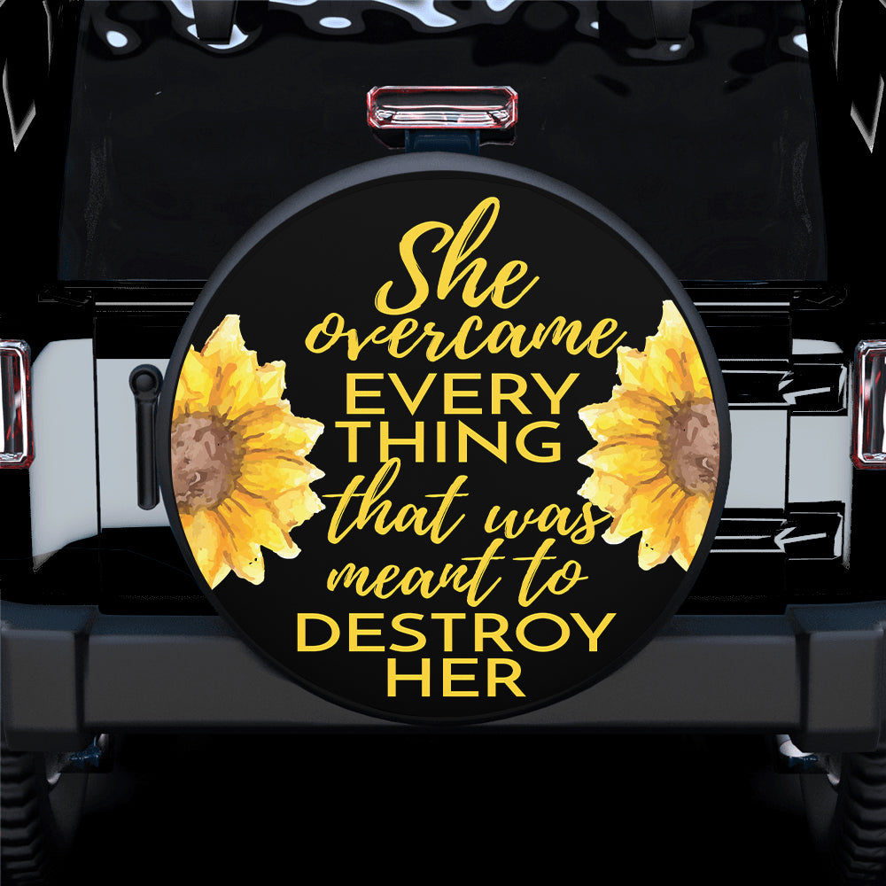She Overcame Everything Car Spare Tire