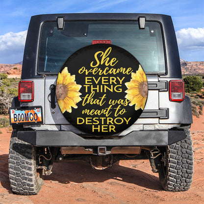 She Overcame Everything Car Spare Tire