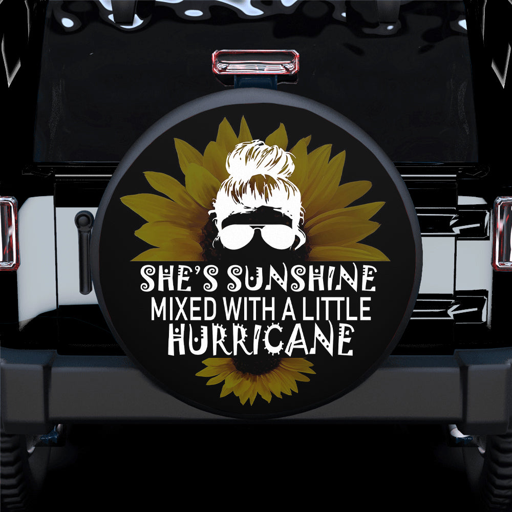 She'S Sunshine Mixed With A Little Hurricane Hd Jeep Car Spare Tire Cover