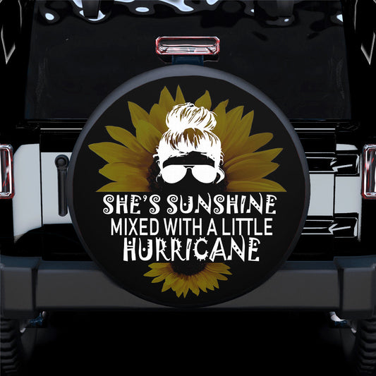 She'S Sunshine Mixed With A Little Hurricane Hd Jeep Car Spare Tire Cover