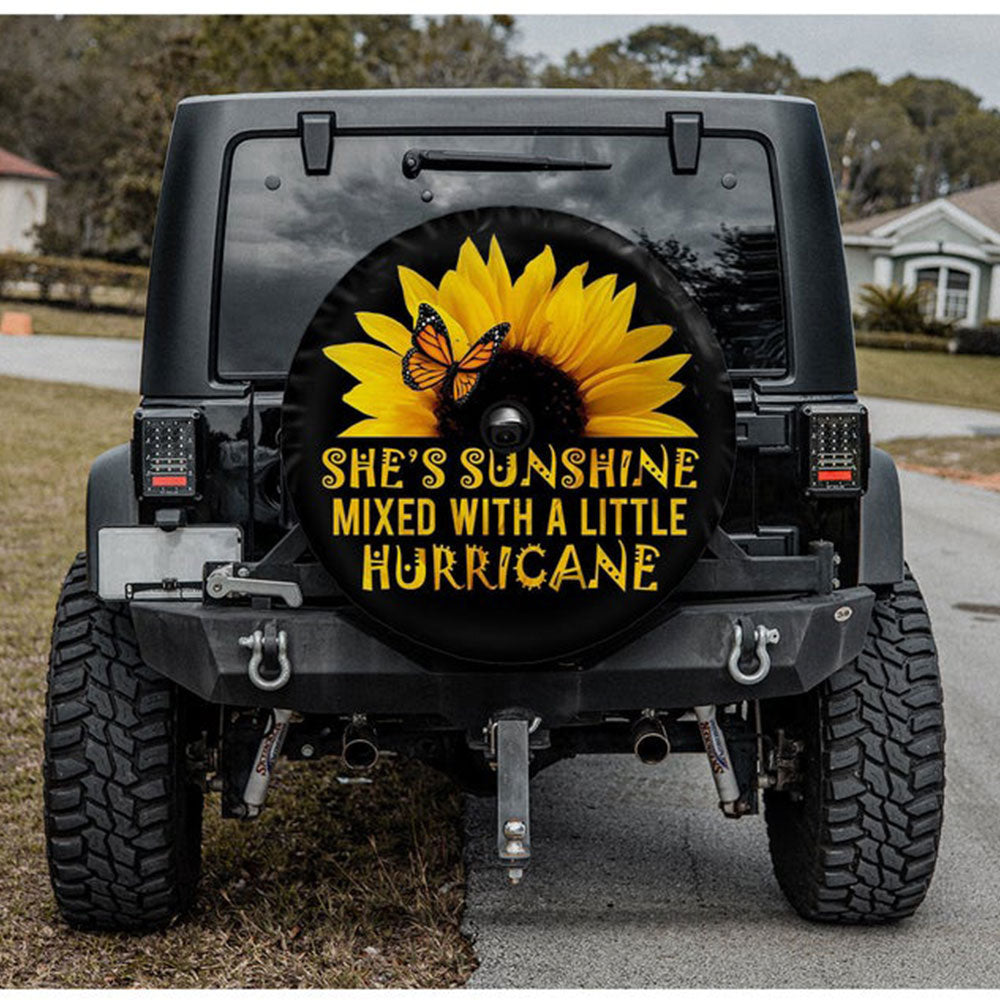 She'S Sunshine Mixed With A Little Hurricane Jeep Car Spare Tire Cover