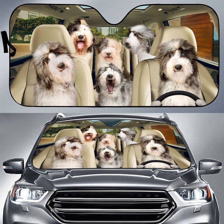 Sheepadoodle Car All Over Printed 3D Sun Shade