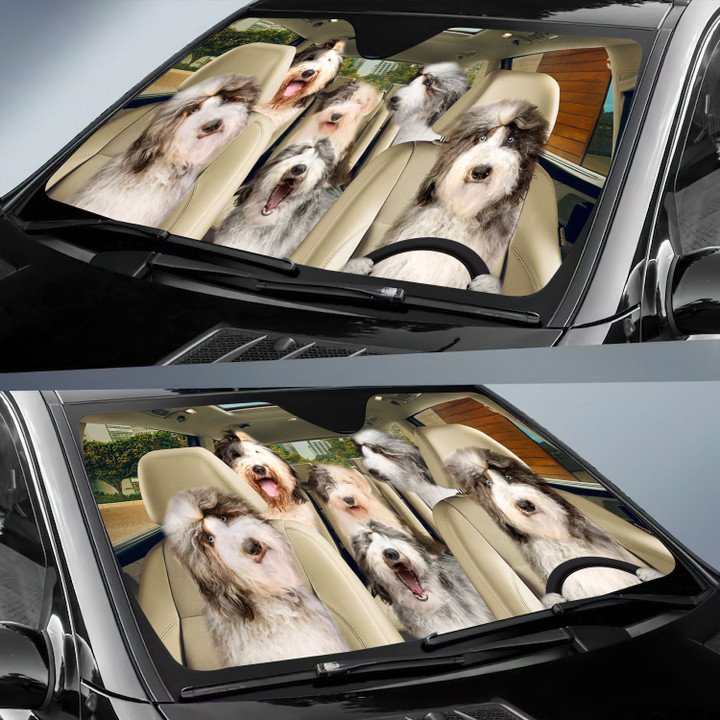 Sheepadoodle Car All Over Printed 3D Sun Shade