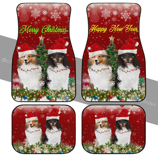 Shetland Sheepdogs Car Floor Mats Custom Animal Car Accessories Christmas Decorations