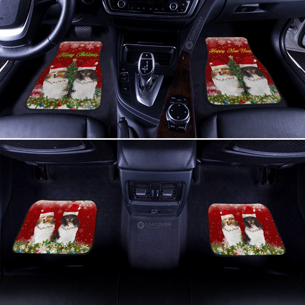 Shetland Sheepdogs Car Floor Mats Custom Animal Car Accessories Christmas Decorations