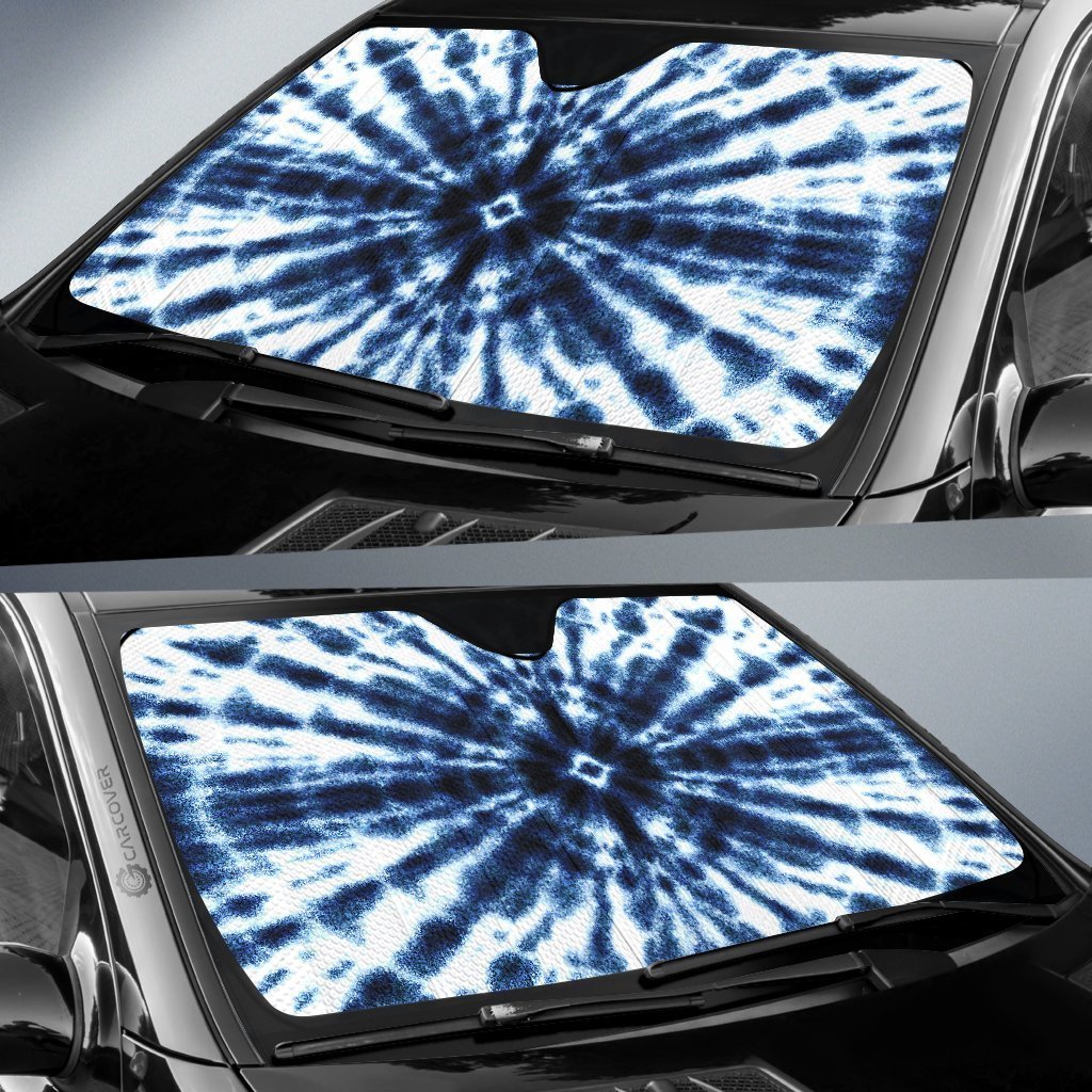 Shibori Tie Dye Car Sunshade Custom Printed Hippie Car Accessories