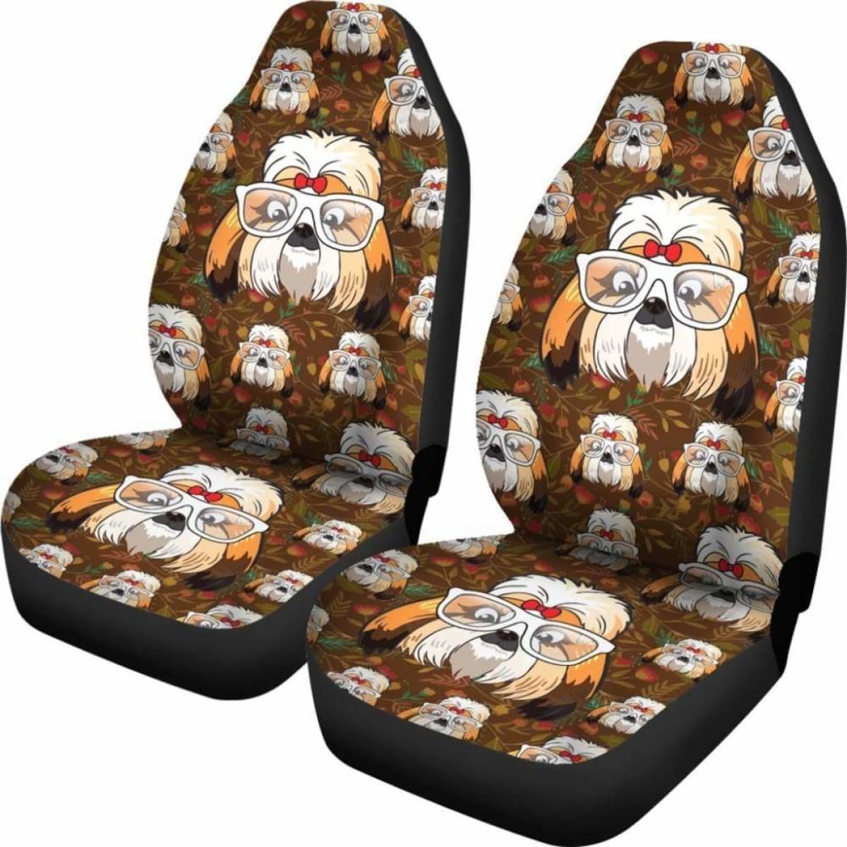 Shih Tzu  Cartoon Dogs Style Car Seat Covers Universal Fit 051012