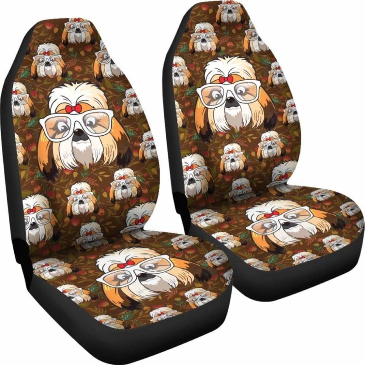 Shih Tzu  Cartoon Dogs Style Car Seat Covers Universal Fit 051012