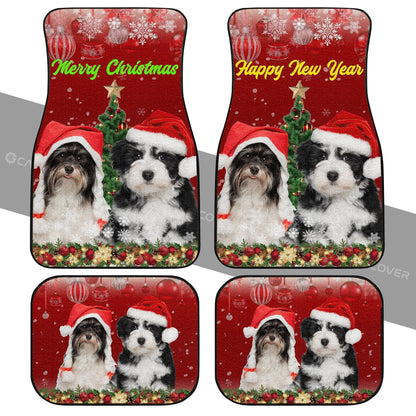 Shih Tzu Christmas Car Floor Mats Custom Car Accessories For Dog Lovers