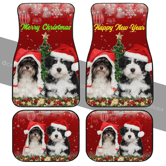 Shih Tzu Christmas Car Floor Mats Custom Car Accessories For Dog Lovers