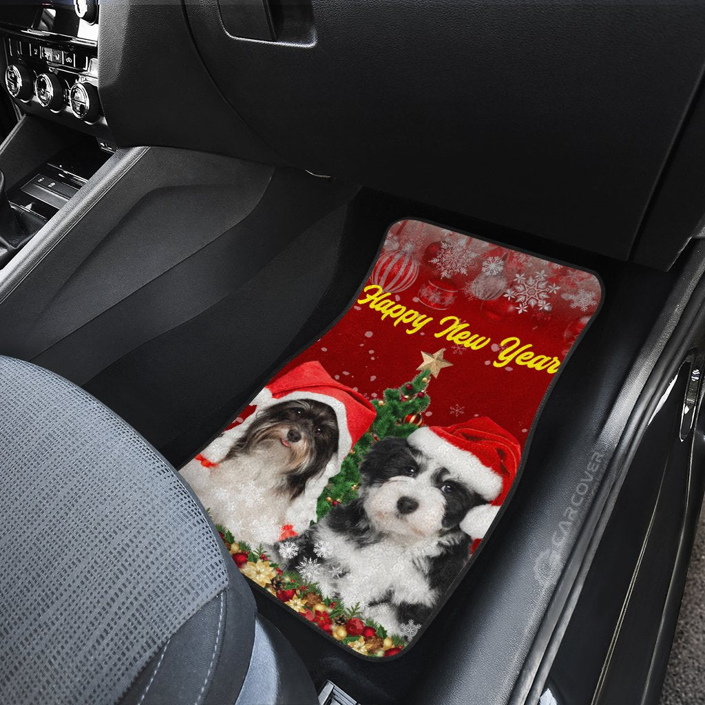 Shih Tzu Christmas Car Floor Mats Custom Car Accessories For Dog Lovers