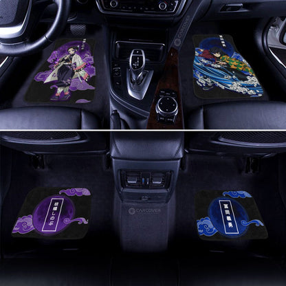 Shinobu And Giyuu Car Floor Mats Custom Demon Slayer Anime Car Interior Accessories