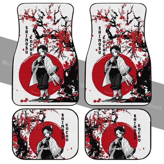 Shinobu Car Floor Mats Custom Japan Style Demon Slayer Anime Car Accessories