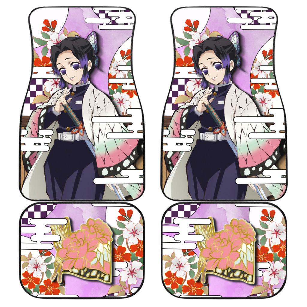 Shinobu Kocho Car Floor Mats Custom Demon Slayer Anime Car Accessories