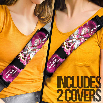 Shinozaki Rika Seat Belt Covers Custom Anime Sword Art Online Car Accessories