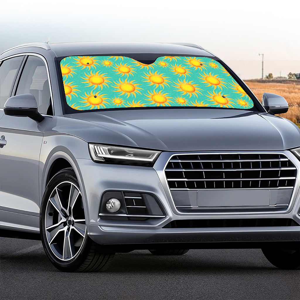 Shiny Sun Pattern Print Car Windshield Sun Shade