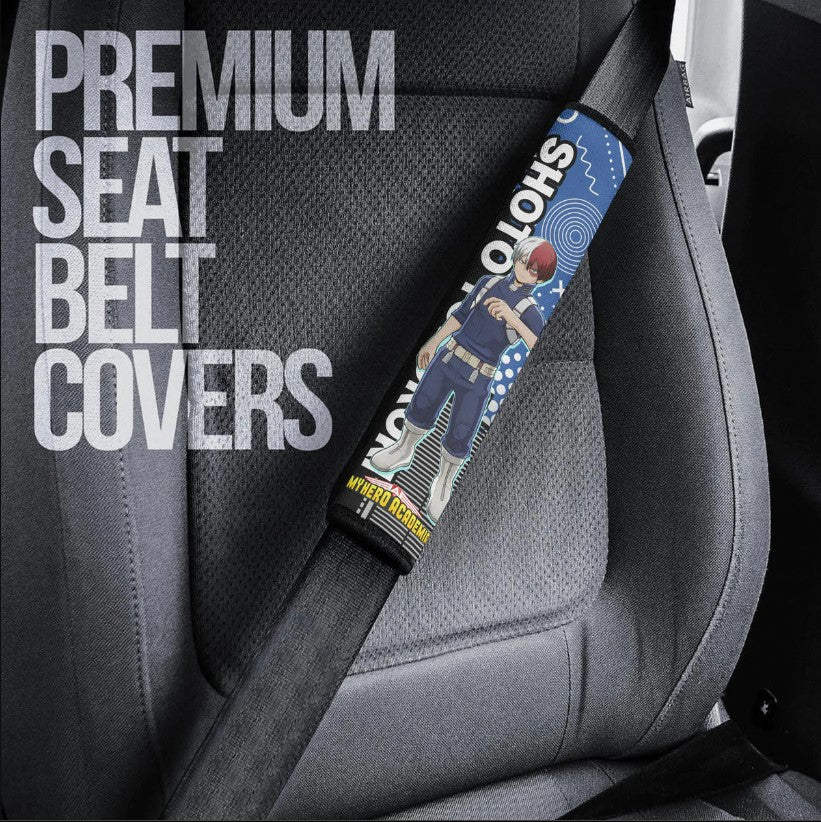 Shoto Todoroki Anime My Hero Academia Car Seat Belt Cover Custom Car Accessories