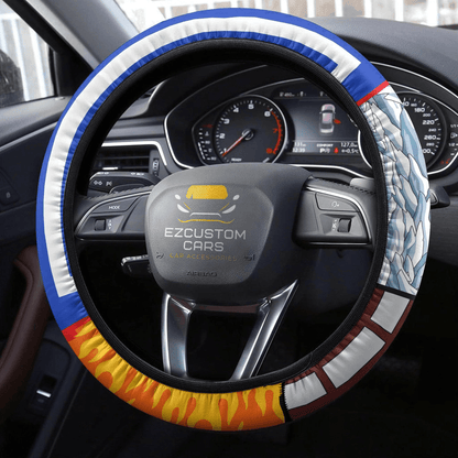 Shoto Todoroki Anime Steering Wheel Cover Custom Anime My Hero Academia Car Accessories