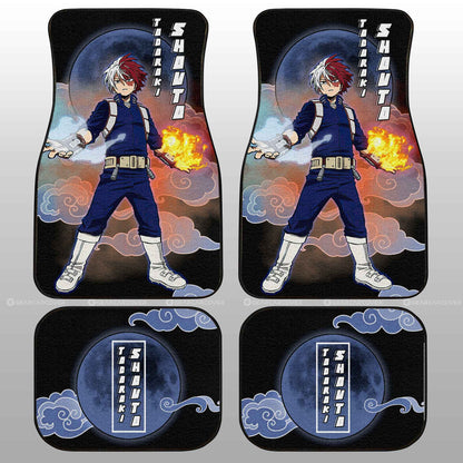 Shoto Todoroki Car Floor Mats Custom Anime My Hero Academia Car Interior Accessories