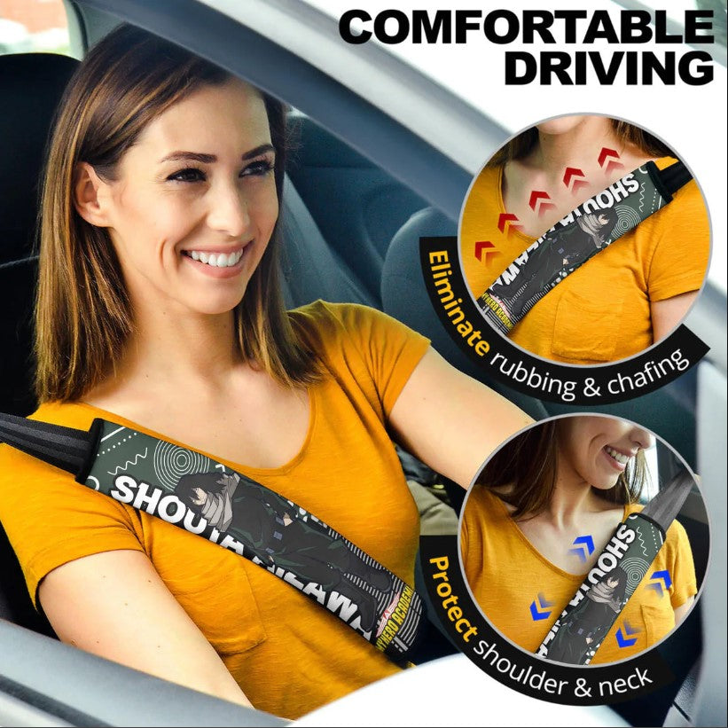 Shouta Aizawa My Hero Academia Anime Eraserhead Car Seat Belt Cover Custom Car Accessories