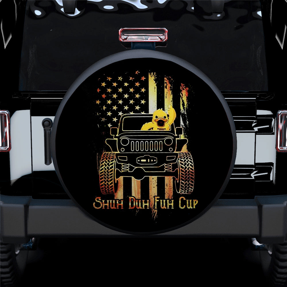 Shuh Duh Fuh Cup Funny Duck Car Spare Tire Cover