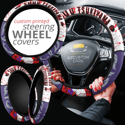 Shuu Tsukiyama Anime Steering Wheel Cover Custom Tokyo Ghoul Anime Car Accessories