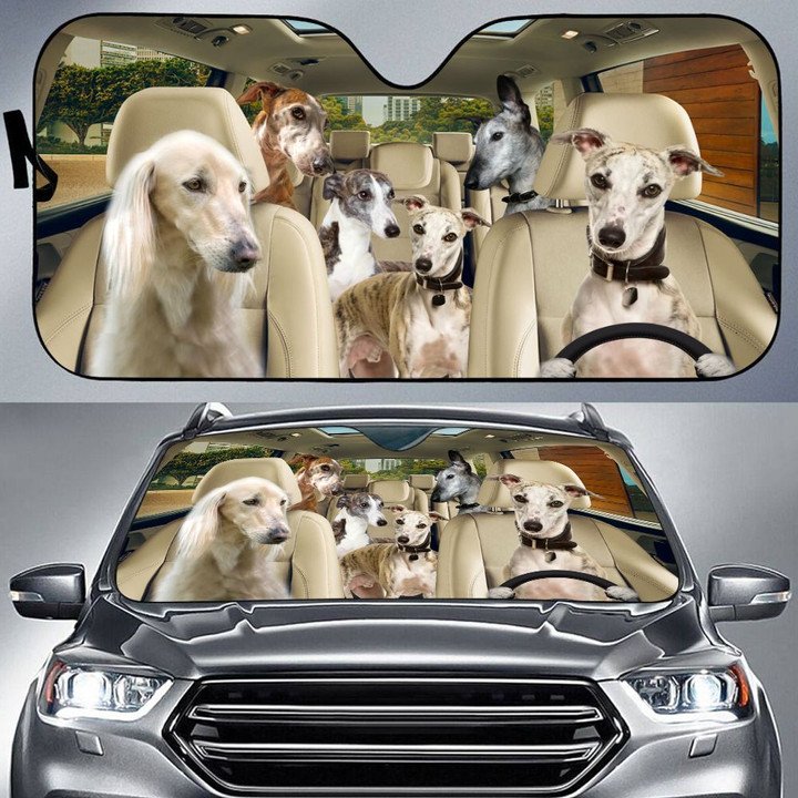 Sighthound Car All Over Printed 3D Sun Shade