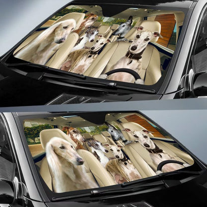Sighthound Car All Over Printed 3D Sun Shade