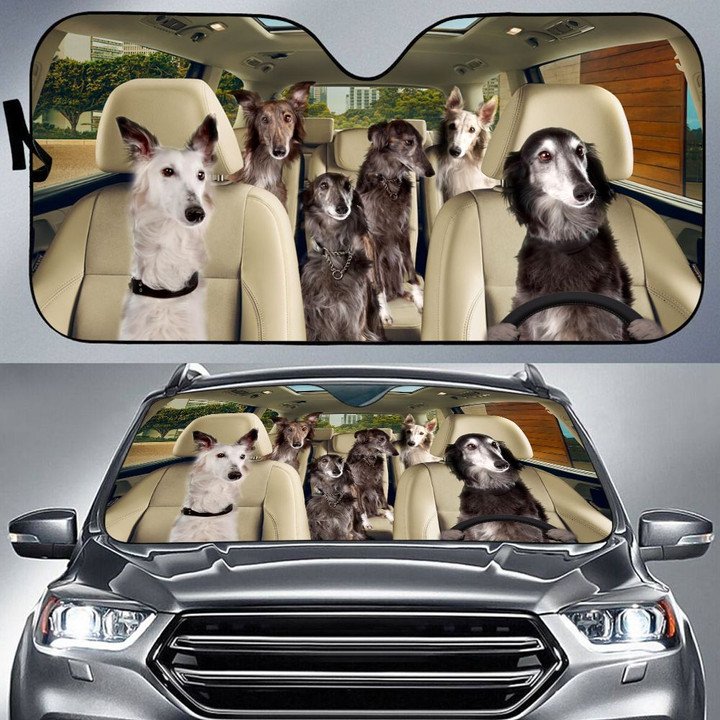 Silken Windhound Car All Over Printed 3D Sun Shade