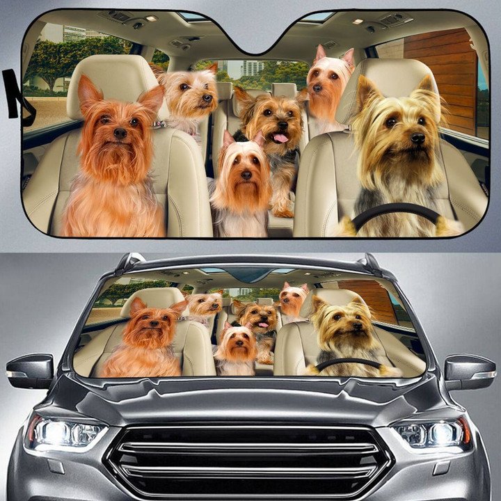 Silky Terrier Car All Over Printed 3D Sun Shade