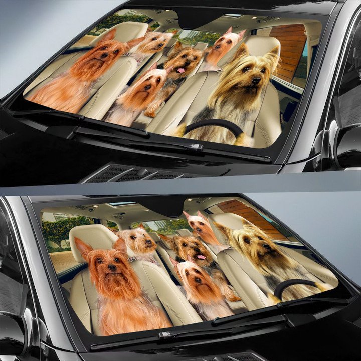 Silky Terrier Car All Over Printed 3D Sun Shade