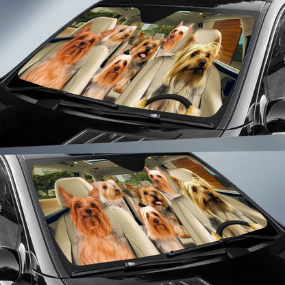 Silky Terrier Car All Over Printed 3D Sun Shade
