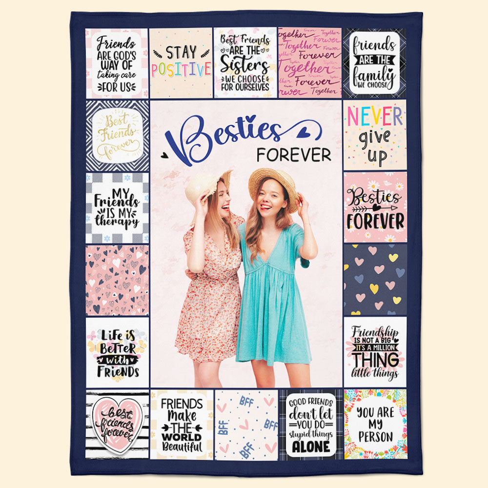 Sisters Forever Friendship Soul Sisters - Personalized Photo Blanket