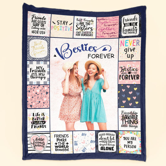 Sisters Forever Friendship Soul Sisters - Personalized Photo Blanket