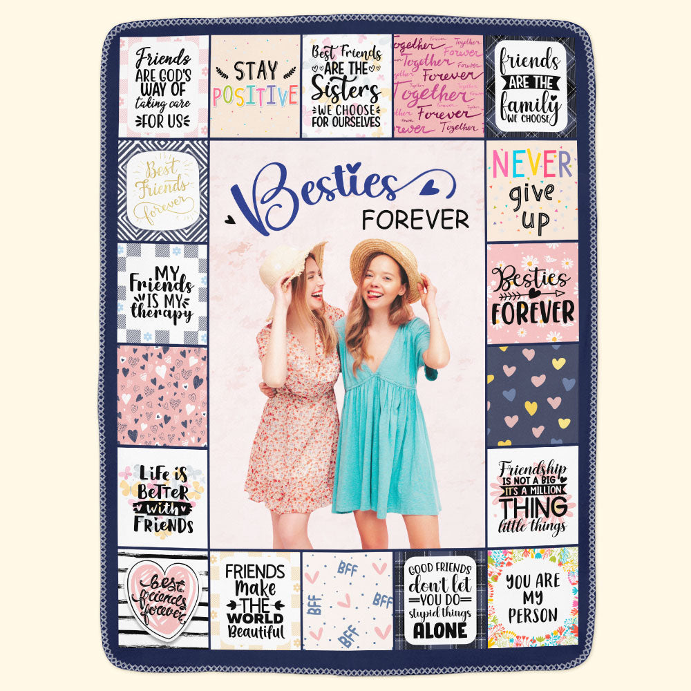 Sisters Forever Friendship Soul Sisters - Personalized Photo Blanket