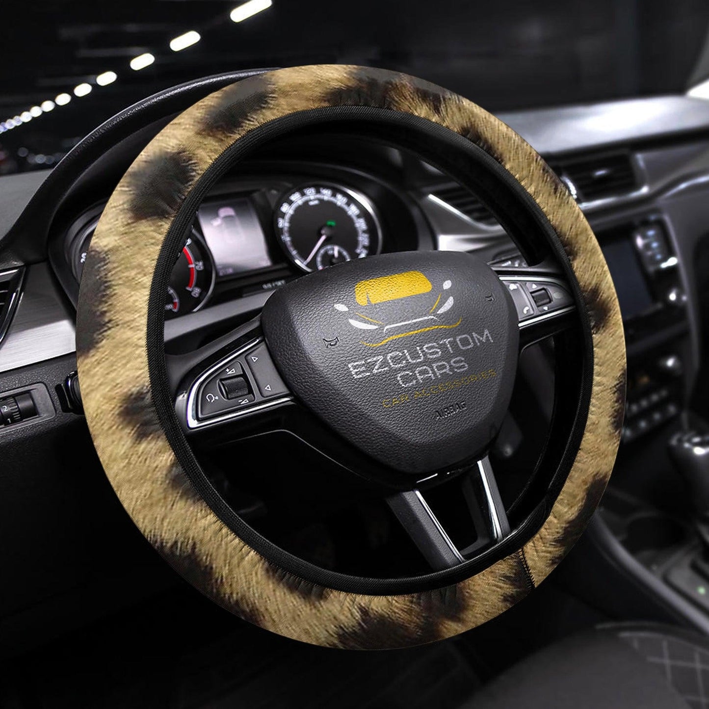 Skin Cheetah Anime Steering Wheel Cover Custom Cheetah Car Accessories